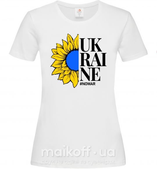 Жіноча футболка UKRAINE no war Білий фото