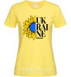 Женская футболка UKRAINE no war Лимонный фото