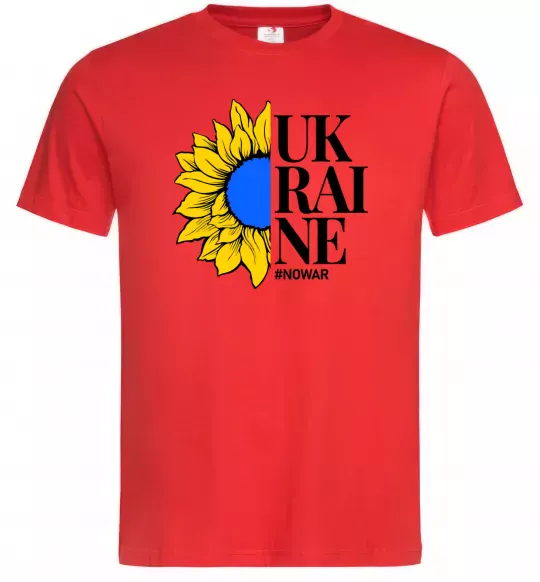 Мужская футболка UKRAINE no war Красный фото
