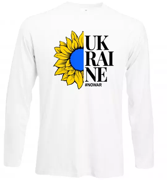 Лонгслив UKRAINE no war Белый фото