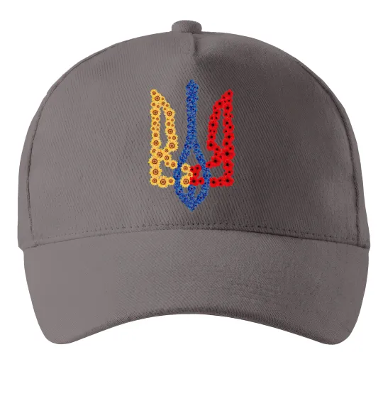 Кепка Герб у квітах Серый фото