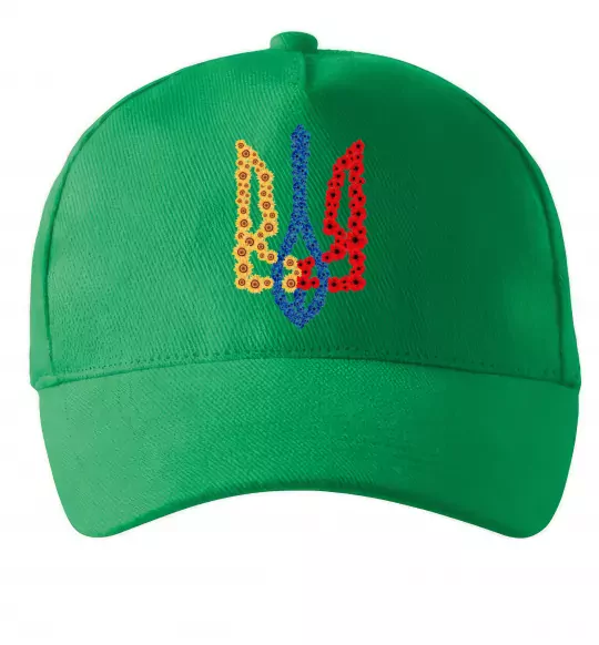 Кепка Герб у квітах Зеленый фото