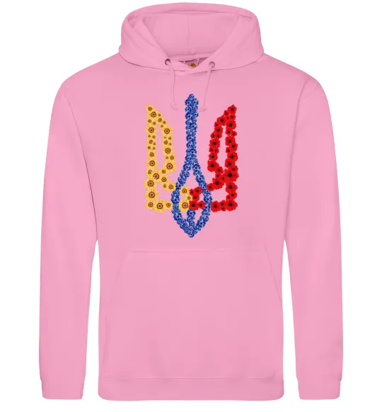 Жіноча толстовка (худі) Герб у квітах Рожевий фото