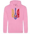 Жіноча толстовка (худі) Герб у квітах Рожевий фото