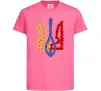Детская футболка Герб у квітах Ярко-розовый фото