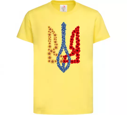 Детская футболка Герб у квітах Лимонный фото