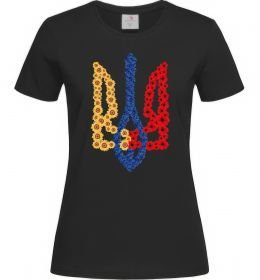 Жіноча футболка Герб у квітах Жіноча футболка Герб у квітах