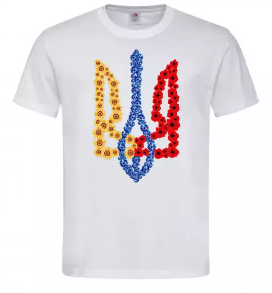 Чоловіча футболка Герб у квітах Білий фото