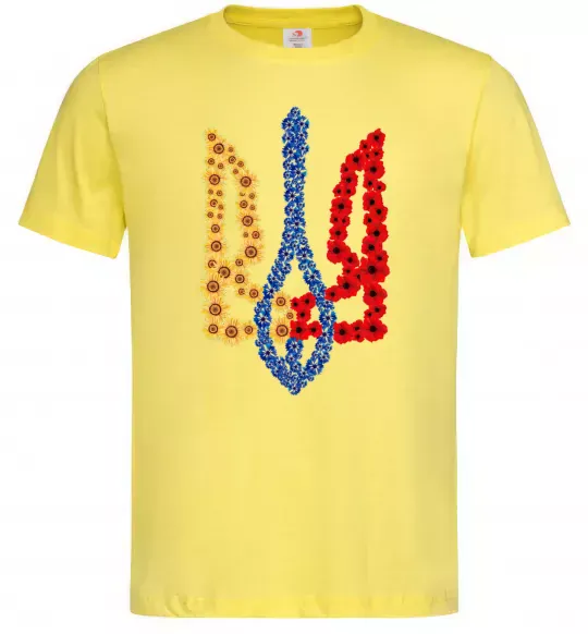 Чоловіча футболка Герб у квітах Лимонний фото