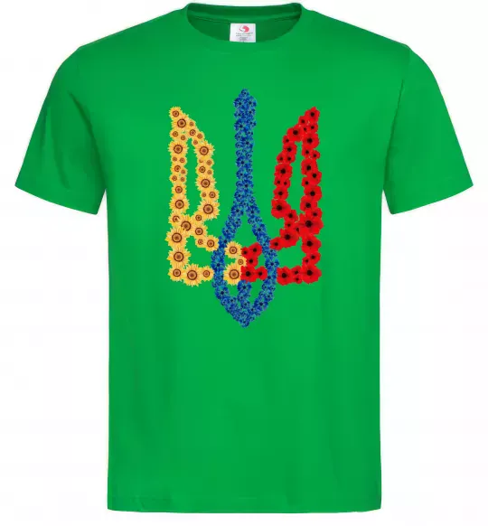 Чоловіча футболка Герб у квітах Зелений фото