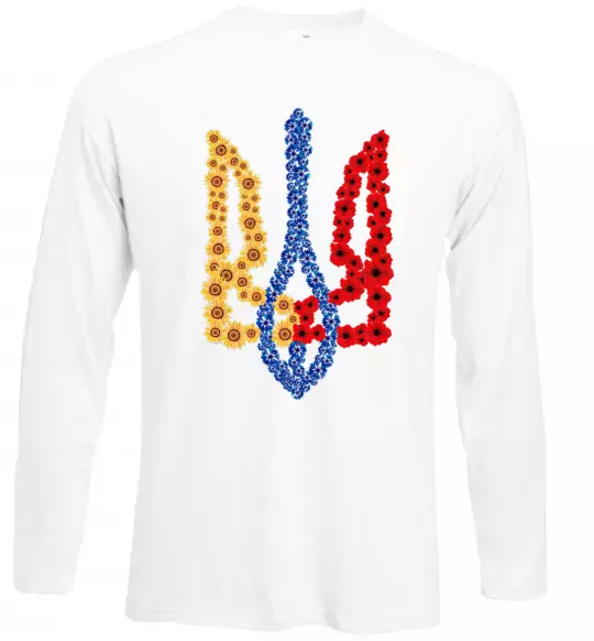 Лонгслив Герб у квітах Белый фото