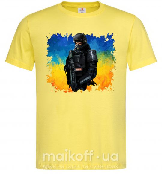 Чоловіча футболка Боєць України Лимонний фото
