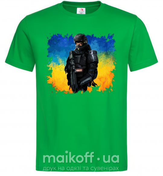 Чоловіча футболка Боєць України Зелений фото
