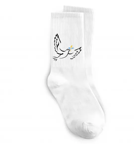 Носки Голуб миру України Белый фото