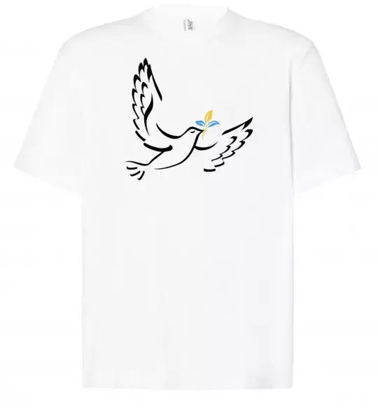 Футболка Оверсайз Голуб миру України Белый фото