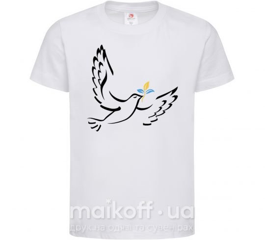 Детская футболка Голуб миру України Белый фото