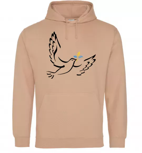 Чоловіча толстовка (худі) Голуб миру України Пісочний фото
