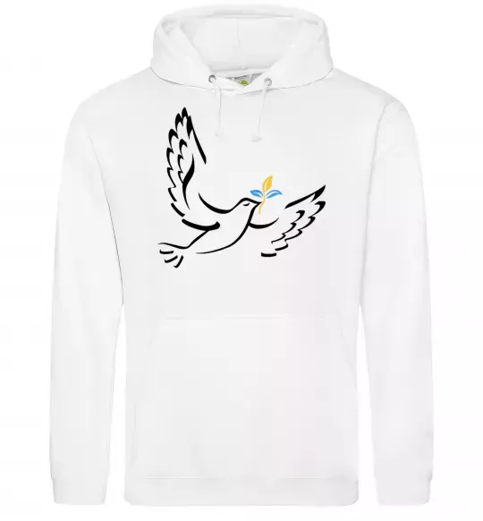 Жіноча толстовка (худі) Голуб миру України Білий фото