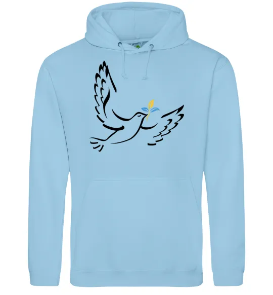 Жіноча толстовка (худі) Голуб миру України Блакитний фото