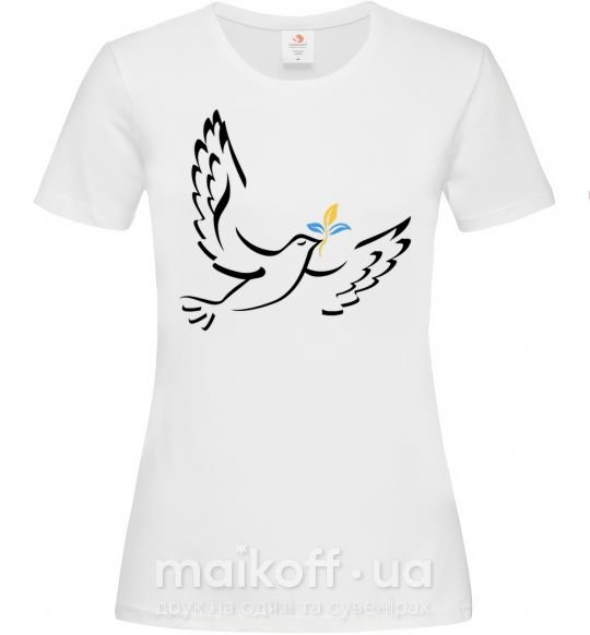 Жіноча футболка Голуб миру України Білий фото