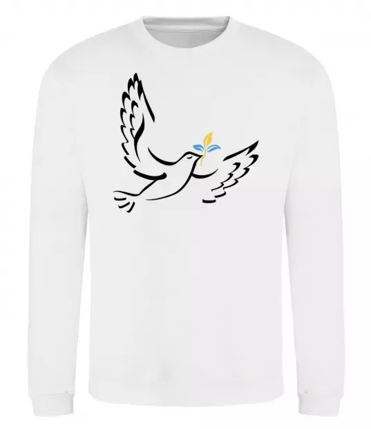 Світшот Голуб миру України Білий фото