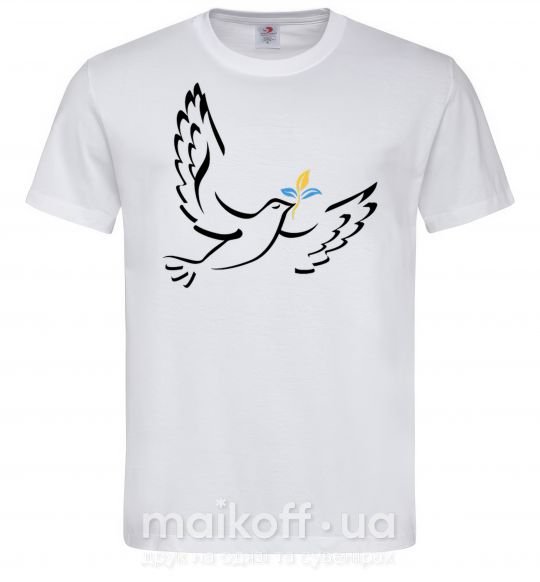 Чоловіча футболка Голуб миру України Білий фото