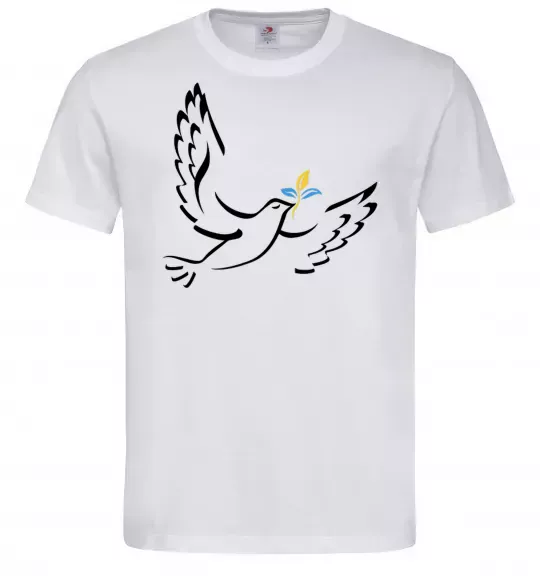 Мужская футболка Голуб миру України Белый фото