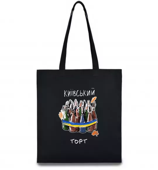 Эко-сумка Київський торт Черный фото