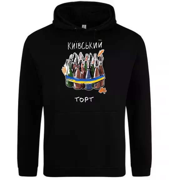 Жіноча толстовка (худі) Київський торт Чорний фото