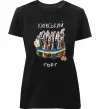 Жіноча преміум футболка Київський торт Чорний фото