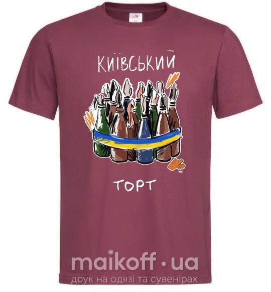 Чоловіча футболка Київський торт Бордовий фото
