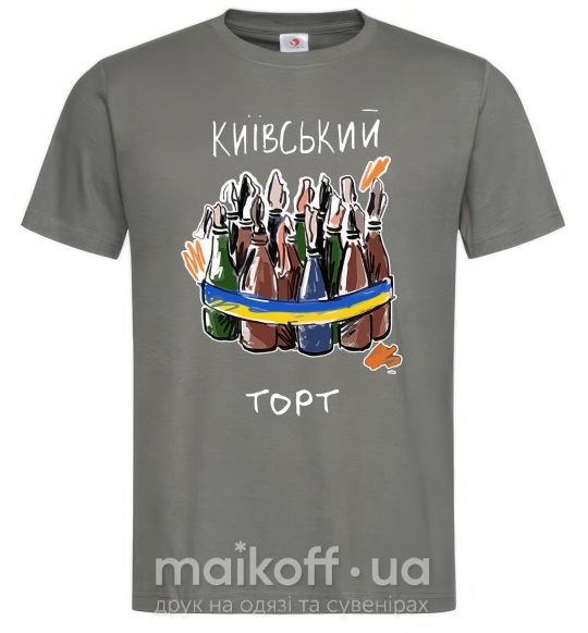 Чоловіча футболка Київський торт Графіт фото