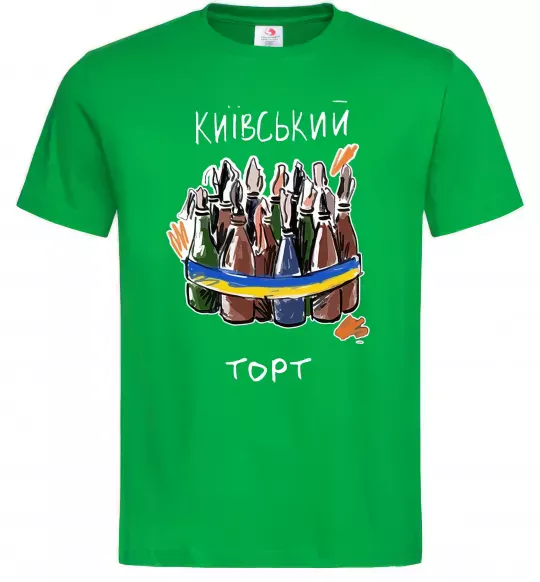 Мужская футболка Київський торт Зеленый фото