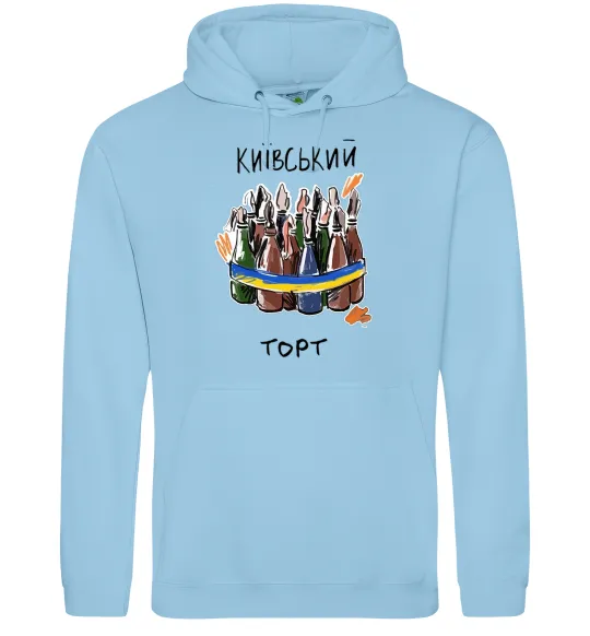Чоловіча толстовка (худі) Київський торт Блакитний фото