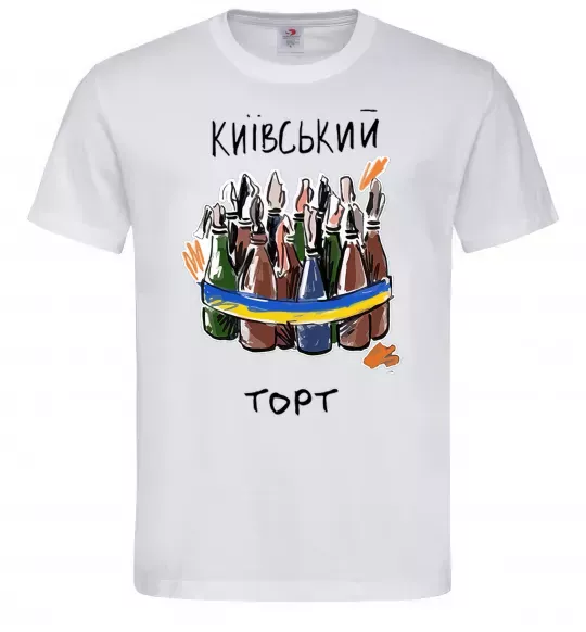 Мужская футболка Київський торт Белый фото