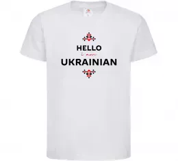 Детская футболка Україна квадрати Белый фото Детская футболка Україна квадрати Белый фото