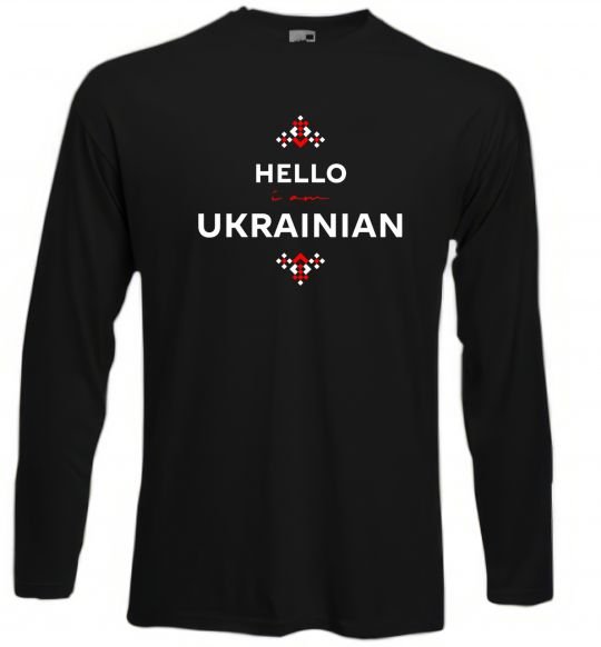 Реглан Hello i am ukrainian Черный фото