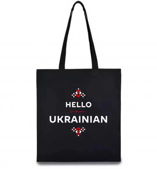 Эко-сумка Hello i am ukrainian Черный фото