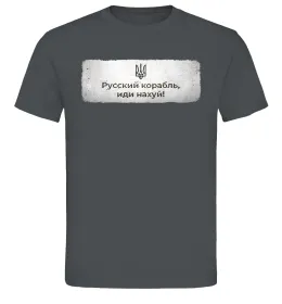 Мужская футболка Русский корабль Графит фото
