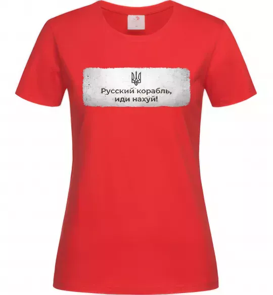 Жіноча футболка Русский корабль Червоний фото