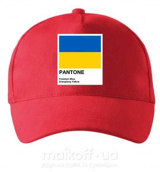 Кепка Pantone Український прапор Красный фото