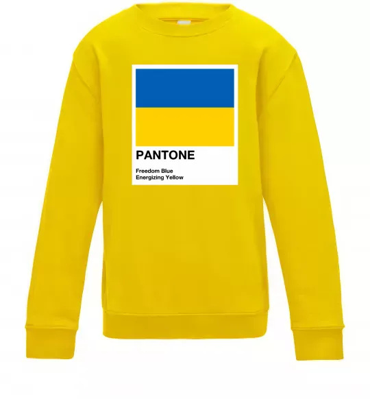 Дитячий світшот Pantone Український прапор Сонячно жовтий фото