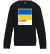 Дитячий світшот Pantone Український прапор Чорний фото