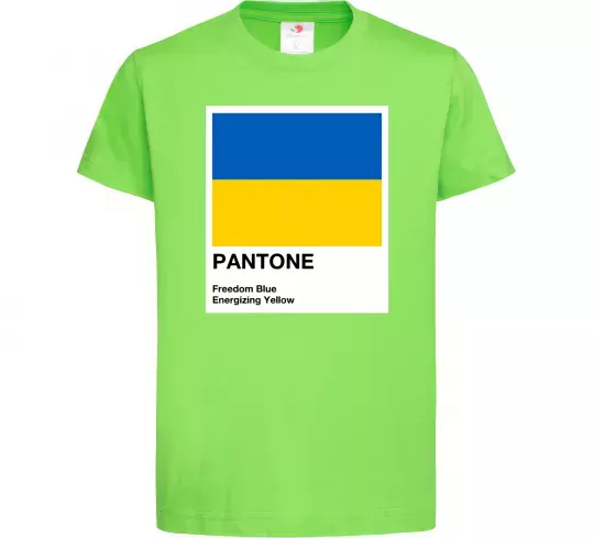 Детская футболка Pantone Український прапор Лаймовый фото