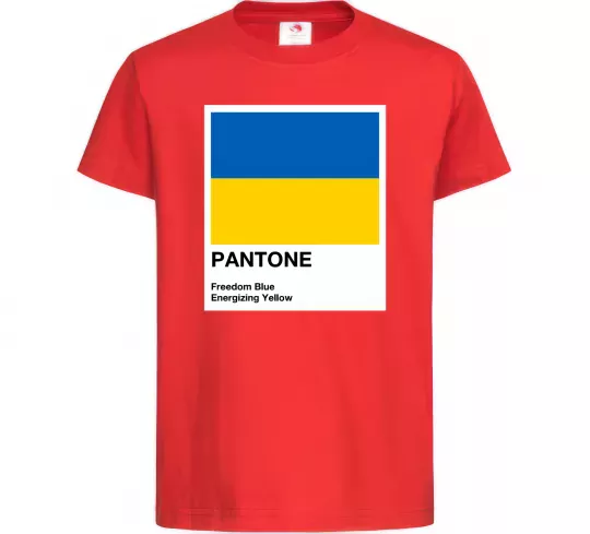 Детская футболка Pantone Український прапор Красный фото