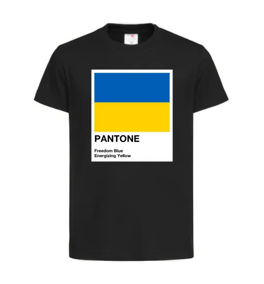 Детская футболка Pantone Український прапор Черный фото