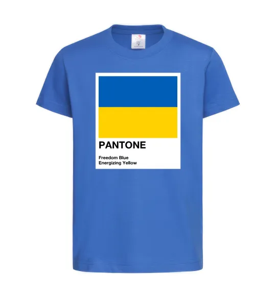 Детская футболка Pantone Український прапор Ярко-синий фото