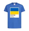 Детская футболка Pantone Український прапор Ярко-синий фото