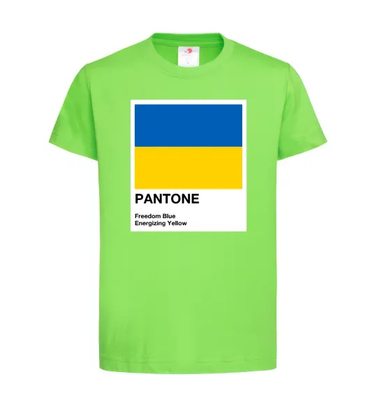 Детская футболка Pantone Український прапор Лаймовый фото
