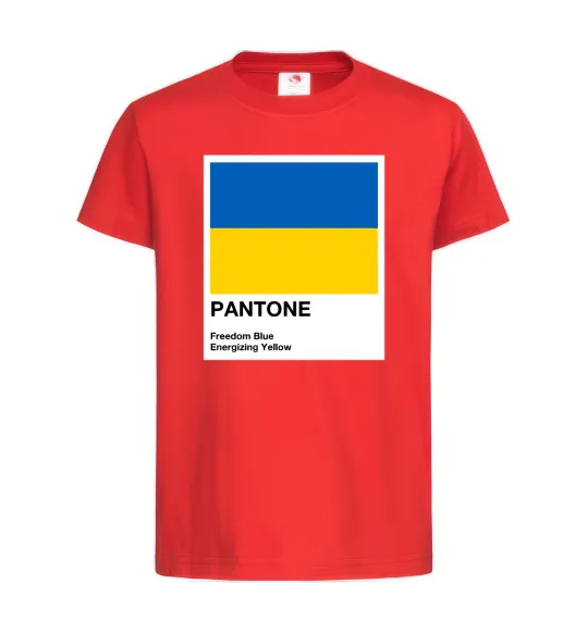 Детская футболка Pantone Український прапор Красный фото